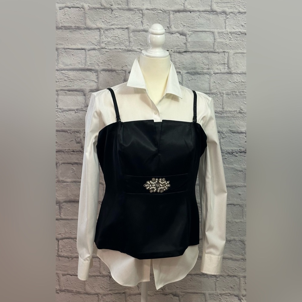 Venus Elegant Black Satin Corset Top size 14 (NWOT) - Picture 8 of 12